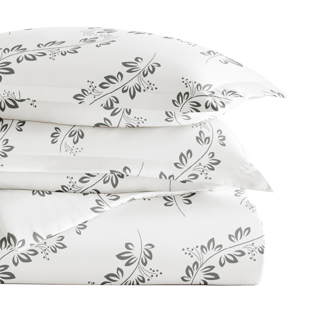 Patterned Soft Duvet Cover Bed Set - Garden Farmhouse