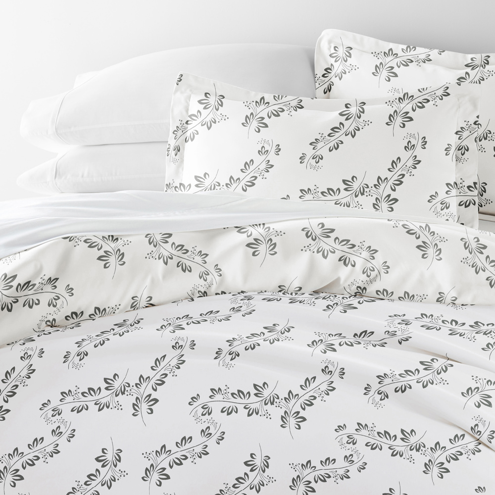 Patterned Soft Duvet Cover Bed Set - Garden Farmhouse