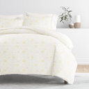 King Spring Vines White Patterned Soft Duvet Cover Bed Set - Garden Farmhouse