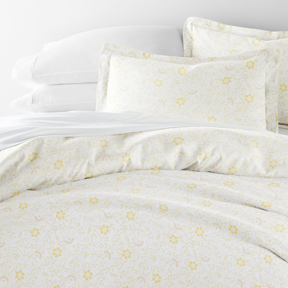 Patterned Soft Duvet Cover Bed Set - Garden Farmhouse