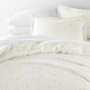 King Spring Vines White Patterned Soft Duvet Cover Bed Set - Garden Farmhouse