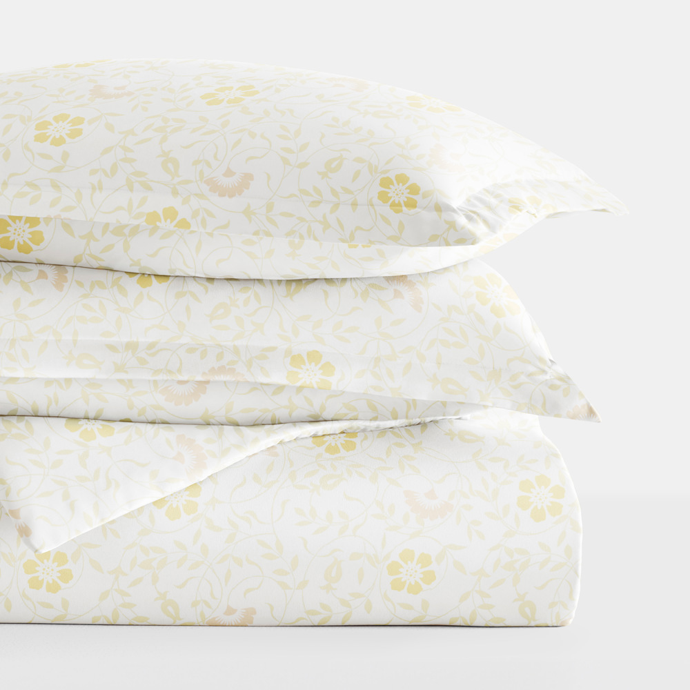 Patterned Soft Duvet Cover Bed Set - Garden Farmhouse