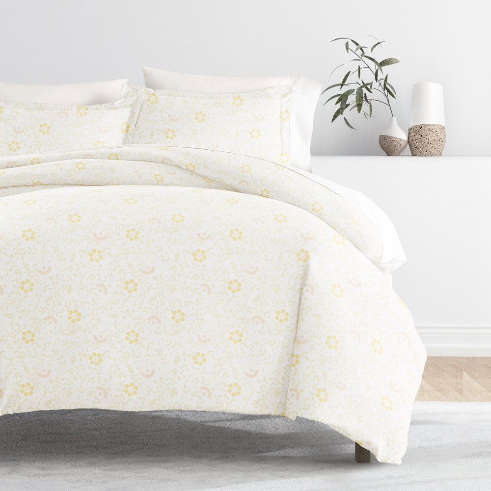 Patterned Soft Duvet Cover Bed Set - Garden Farmhouse