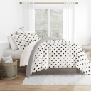 King Painted Polkadot Light Gray Patterned Soft Duvet Cover Bed Set - Geometric Patterns