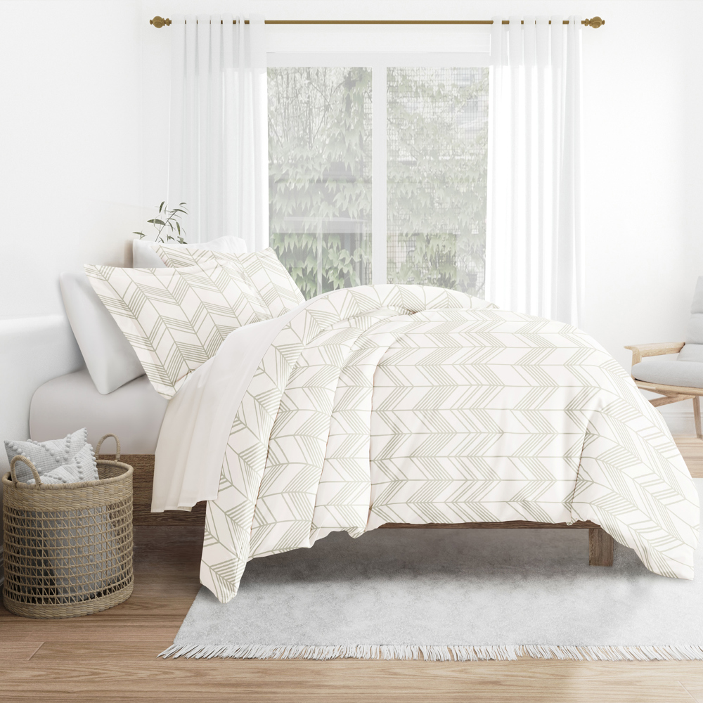 Patterned Soft Duvet Cover Bed Set - Geometric Patterns