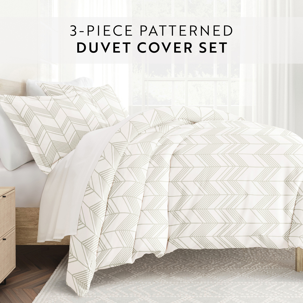 Patterned Soft Duvet Cover Bed Set - Geometric Patterns