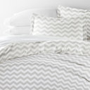 King Arrow Gray Patterned Soft Duvet Cover Bed Set - Geometric Patterns