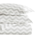 King Arrow Gray Patterned Soft Duvet Cover Bed Set - Geometric Patterns