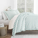 King Arrow Turquoise Patterned Soft Duvet Cover Bed Set - Geometric Patterns