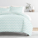 King Arrow Turquoise Patterned Soft Duvet Cover Bed Set - Geometric Patterns