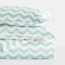 King Arrow Turquoise Patterned Soft Duvet Cover Bed Set - Geometric Patterns