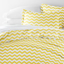 King Arrow Yellow Patterned Soft Duvet Cover Bed Set - Geometric Patterns