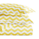 King Arrow Yellow Patterned Soft Duvet Cover Bed Set - Geometric Patterns