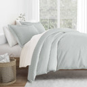 King Modern Diagonal Light Blue Patterned Soft Duvet Cover Bed Set - Geometric Patterns