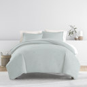 King Modern Diagonal Light Blue Patterned Soft Duvet Cover Bed Set - Geometric Patterns