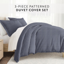  Patterned Soft Duvet Cover Bed Set - Modern Elegance