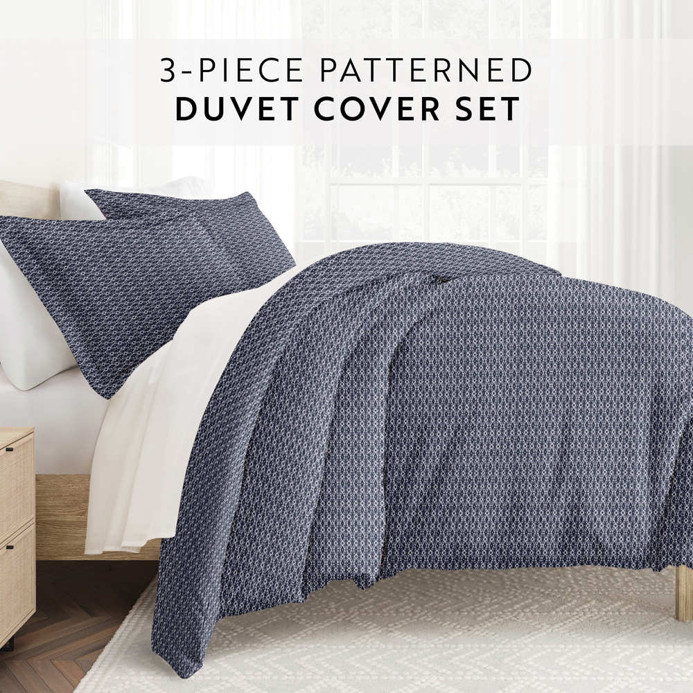 Patterned Soft Duvet Cover Bed Set - Modern Elegance