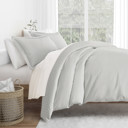 King Quatrefoil Gray Patterned Soft Duvet Cover Bed Set - Modern Elegance