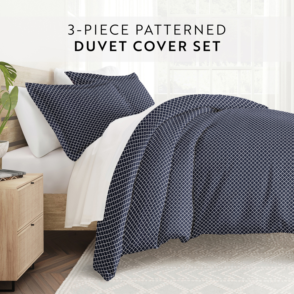 Patterned Soft Duvet Cover Bed Set - Modern Elegance