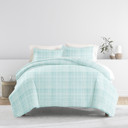 King Thatch Aqua Patterned Soft Duvet Cover Bed Set - Modern Elegance