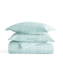 King Thatch Aqua Patterned Soft Duvet Cover Bed Set - Modern Elegance