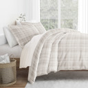 King Thatch Gray Patterned Soft Duvet Cover Bed Set - Modern Elegance