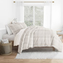 King Thatch Gray Patterned Soft Duvet Cover Bed Set - Modern Elegance