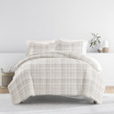 King Thatch Gray Patterned Soft Duvet Cover Bed Set - Modern Elegance