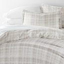 King Thatch Gray Patterned Soft Duvet Cover Bed Set - Modern Elegance