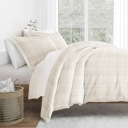 Queen Thatch Ray Patterned Soft Duvet Cover Bed Set - Modern Elegance