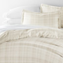 Queen Thatch Ray Patterned Soft Duvet Cover Bed Set - Modern Elegance