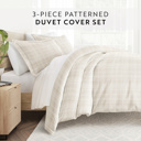 Queen Thatch Ray Patterned Soft Duvet Cover Bed Set - Modern Elegance