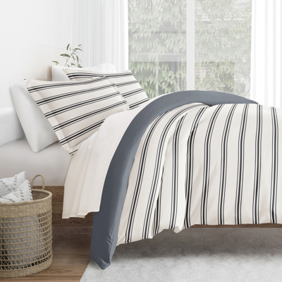 Striped Soft Duvet Cover Bedding Set - 18 Pattern Designs