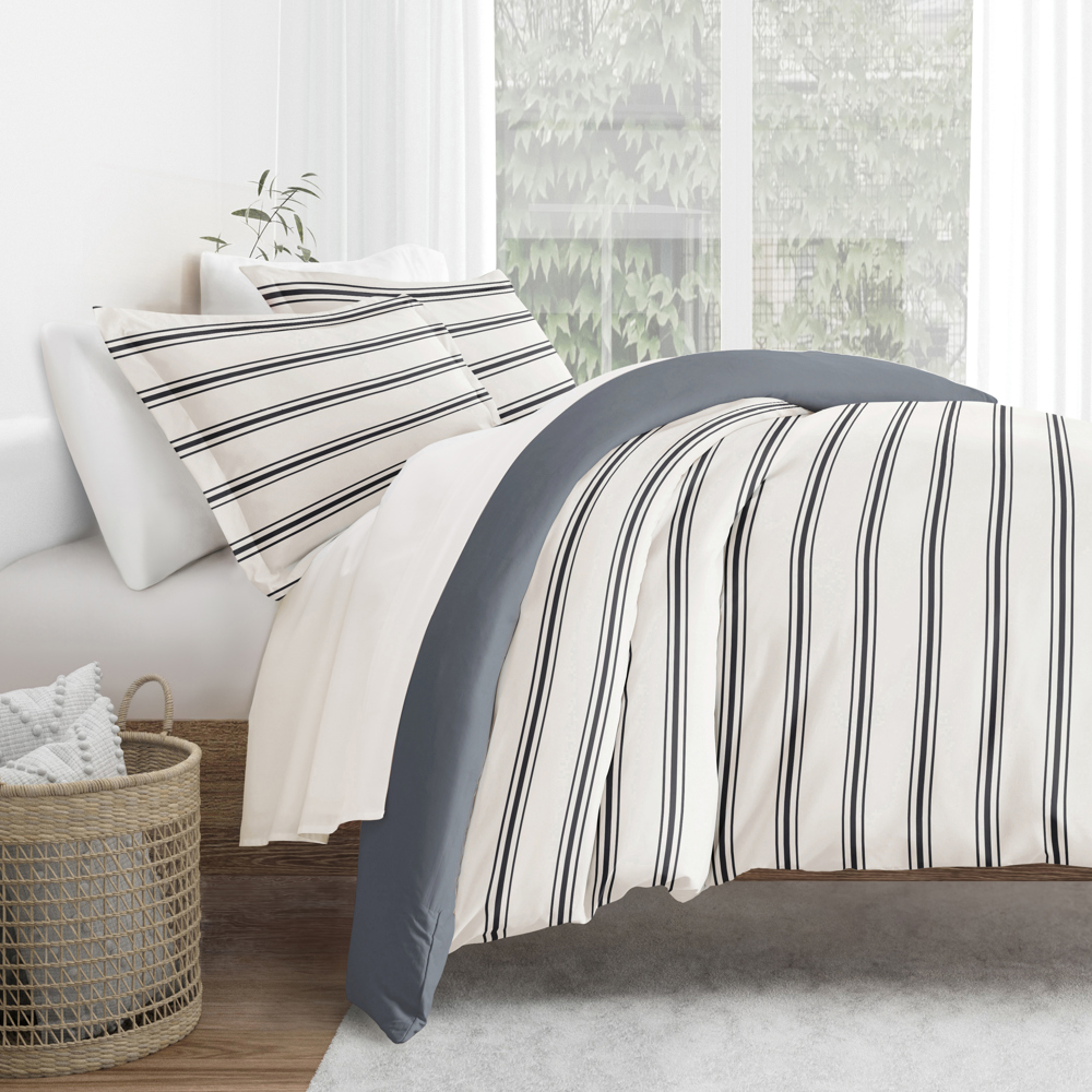 Patterned Soft Duvet Cover Bed Set - Striped Patterns