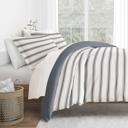 King Desert Stripe Navy Patterned Soft Duvet Cover Bed Set - Striped Patterns