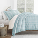 King Polka Dot Aqua Patterned Soft Duvet Cover Bed Set - Striped Patterns