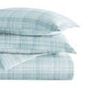 King Polka Dot Aqua Patterned Soft Duvet Cover Bed Set - Striped Patterns