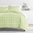 King Polka Dot Moss Patterned Soft Duvet Cover Bed Set - Striped Patterns