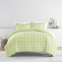 King Polka Dot Moss Patterned Soft Duvet Cover Bed Set - Striped Patterns