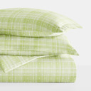 King Polka Dot Moss Patterned Soft Duvet Cover Bed Set - Striped Patterns