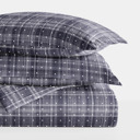 King Polka Dot Navy Patterned Soft Duvet Cover Bed Set - Striped Patterns