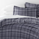 Queen Polka Dot Navy Patterned Soft Duvet Cover Bed Set - Striped Patterns