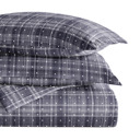 Queen Polka Dot Navy Patterned Soft Duvet Cover Bed Set - Striped Patterns