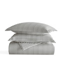 King Ribbon Gray Patterned Soft Duvet Cover Bed Set - Striped Patterns