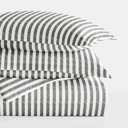 King Puffed Rugged Stripes Gray Patterned Soft Duvet Cover Bed Set - Striped Patterns