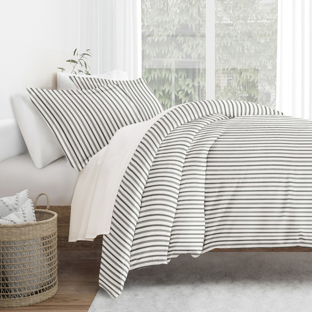 Patterned Soft Duvet Cover Bed Set - Striped Patterns