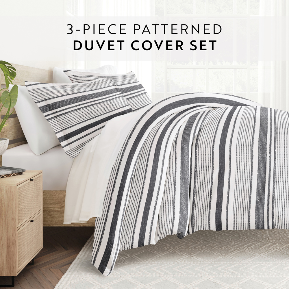 Patterned Soft Duvet Cover Bed Set - Striped Patterns