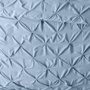 King Light Blue Pinch Pleat Luxury Duvet Cover Set