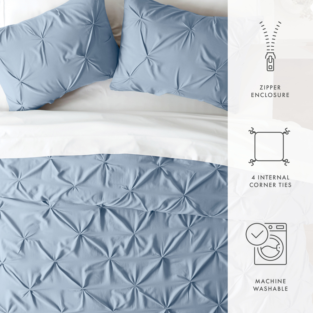 Pinch Pleat Luxury Duvet Cover Set