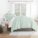 King Aqua Duvet Cover Set Super Soft Microfiber Bedding in Solid Colors